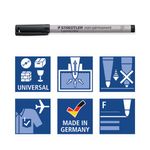Staedtler Lumocolor F Wbase Blk Pk10