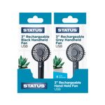 Recharge Hdhd Fan 3In Blk/Gry Pk10