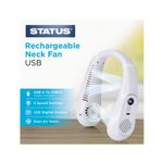 Status Rechargeable Neck Fan Usb Wht