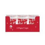 Contemp Xmas Party Paper Cup X6 Pk12