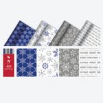 Xmas Blue Snowflake Wpg Ppr 4M Pk36