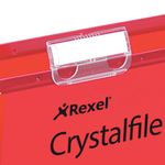 Rexel Crystalfile Susn File Red Pk25