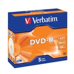 Verbatim Dvd-R 4.7Gb 16X Jc Pk5