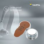 Varta Hearing Aid Batteries 312 Pk6
