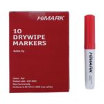 Red Whiteboard Marker Bullet Pk10