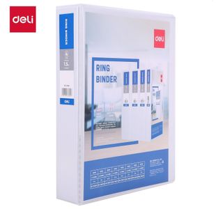 Deli Pres Ring Binder White 4 Ring 38Mm