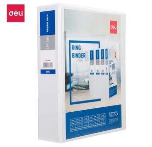 Deli Pres Ring Binder White 4 Ring 50Mm