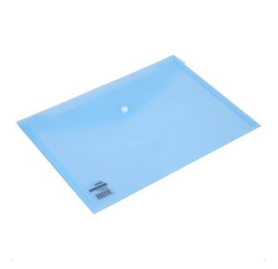 Deli Button Wallet A4 Blue Pk10