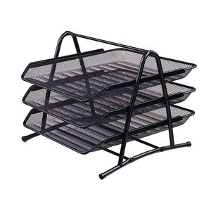 Deli Mesk Letter Tray Set 3 Tier Blk