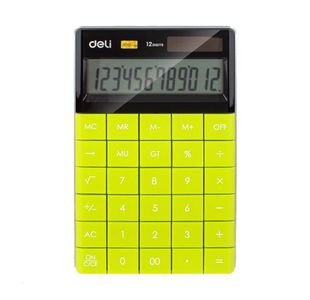 Deli Semi Desk Calculator 12 Digit Green