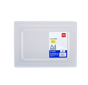 Deli A4 File Box Clear Plastic Cap 64Mm