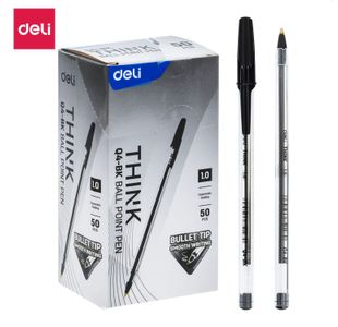 Deli Eq4 Think Ballpen Medium Black Bx50