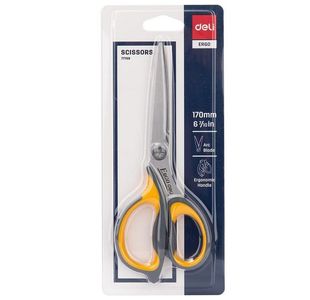 Deli Ergo Scissors Steel 17Cm Carded