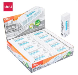 Deli Scribe White Eraser Ast Cols Bx20