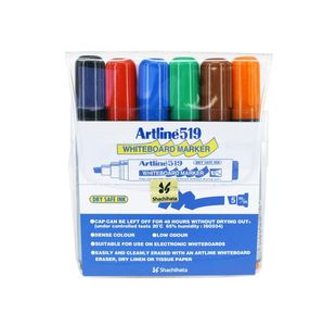 Artline 159 Dry Wipe Mkr Chis Ast 6 Cols