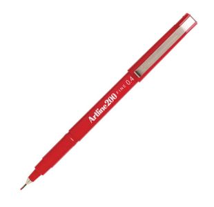 Artline 200 Finepen 0.4Mm Rd Bx12