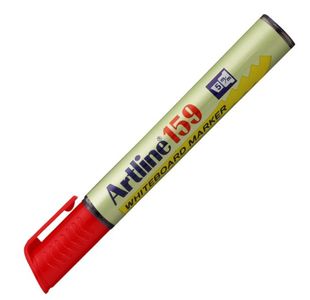 Artline 159 Dry Wipe Mkr Chisel Red Bx12