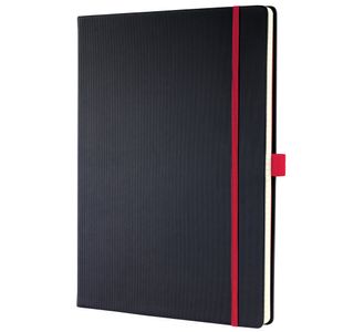 Conceptum Notebook A4 Lined Blk/Red