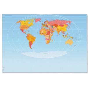 Sigel Paper Desk Pad A2 World Map 80Gsm