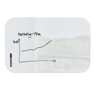 Artverum Glass Whiteboard 100X65Cm Round