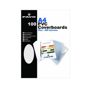 Pavo A4 Pvc Clear Covers, 200 Micron