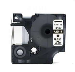 Compatible Tape 12Mm Blk/Wht