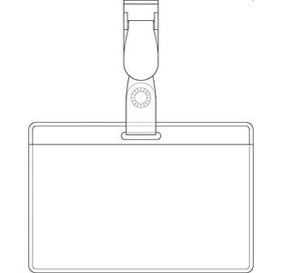 Pavo Visitors Name Bdg 60X90Mm Plas Clip