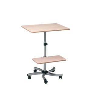 Mobile Computer Table - Beech