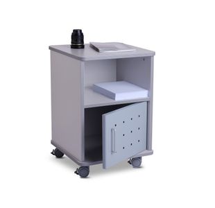 Mobile Grey Table/ Storage Unit Portrait