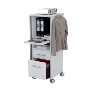 Office Caddy Drawers - Metal Door/Grey