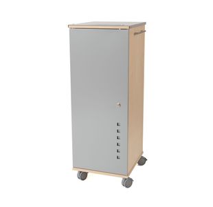 Office Caddy Shelves - Metal Door/Beech