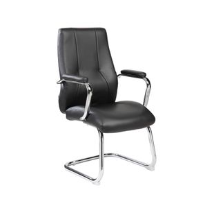 Confident Imitation Leather Chair- Black