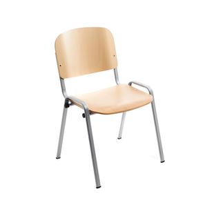 Visitor Chair Wood Backrest And Seat