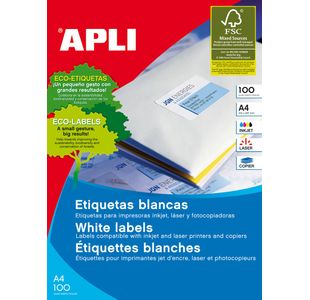 Apli Laser/Copier Labels 8Up Bx100