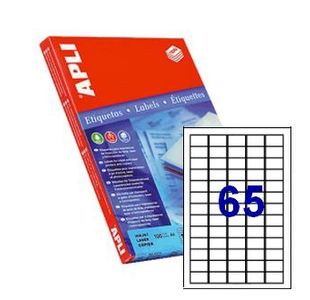 Apli 1283 Laser/Copier Labels 65Up