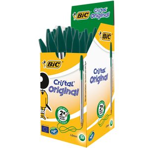 Bic Cristal Biro Medium Green Bx50