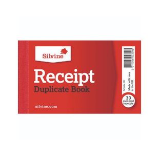 Silvine Receipt Book 63X106Mm Pk36