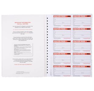 Visitors Pass Book Refill With 300 Passe