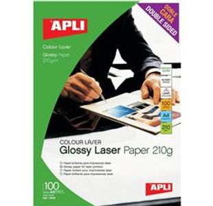 Apli Laser Glossy Dspaper A4 210G Pk100