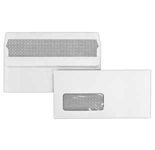 Env 4.3X8.7 Wht Window Self Seal 100G