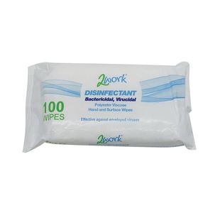 2Work Viricidal Wipes Pk100