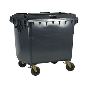 2Work Wheelie Bin 770L W/Lck Ld Gry