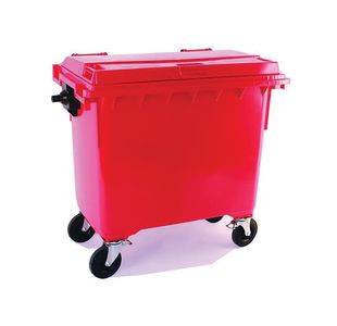 2Work Wheelie Bin 770L Red