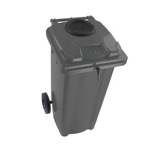 2Work Wheelie Bin 120L Bot/Lock Grey
