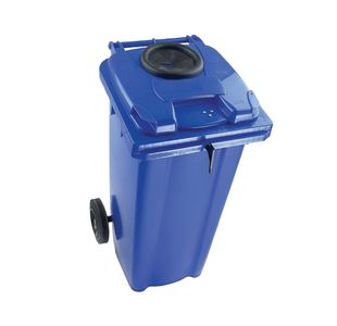 2Work Wheelie Bin 120L Bot/Lock Blue