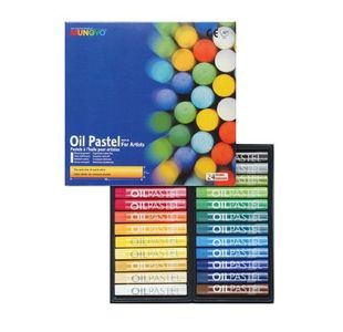 Mungyo, Round Oil Pastels, 24 Asstd Cols