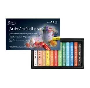 Gallery Round Oil Pastels 12 Ast Cols