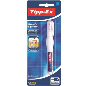 Tippex Shake N Squeeze Pen 8Ml Card Bx10