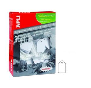 Apli 389 Strung Tags, White 18X29Mm