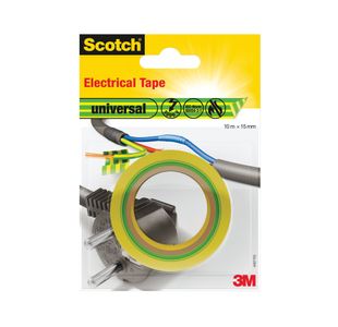 Electrical Tape Green/Yellw 10Mx15Mm